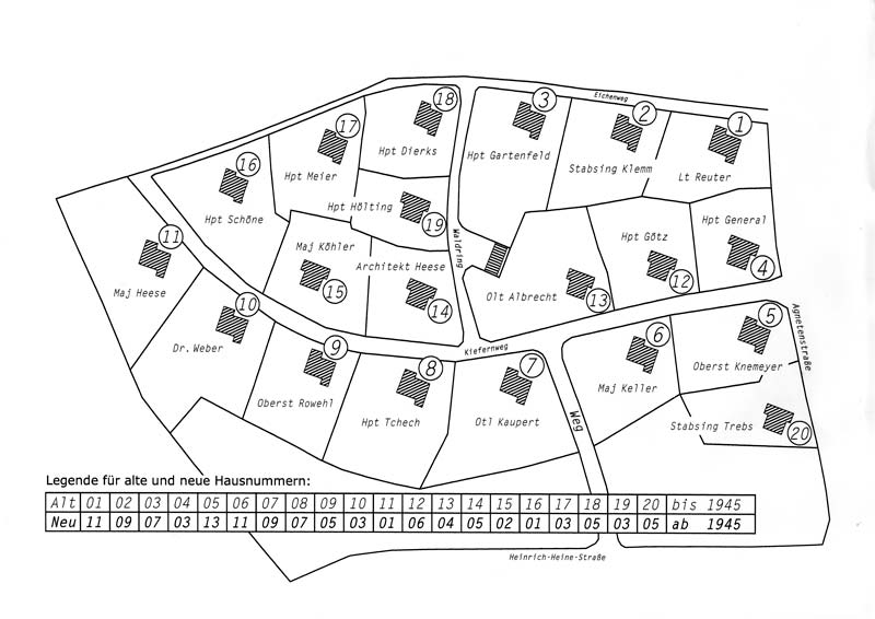 Plan der Waldsiedlung