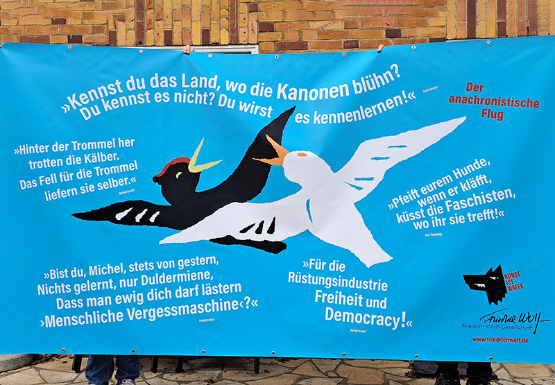 Banner "Kennst Du das Land, wo die Kanonen bl&uuml;hn?"