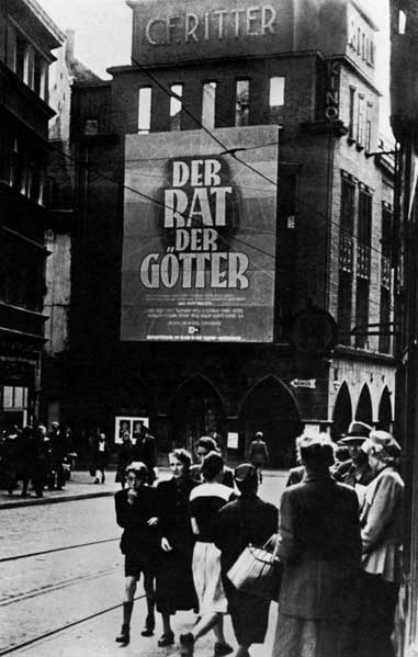 Rat der G&ouml;tter, Werbung an den Ritter-Lichtspielen in Halle, 1950