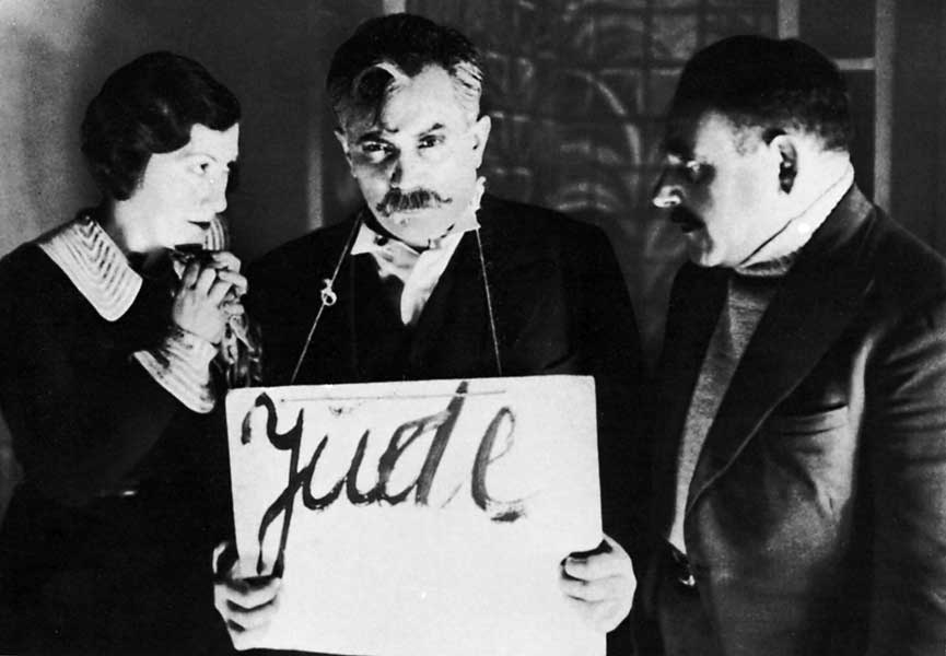 Professor Mamlock. Urauff&uuml;hrung auf Jiddisch unter dem Titel "Der gelbe Fleck" am Kaminski-Theater Warschau am 19.1.1934 mit Alexander Granach als Mamlock