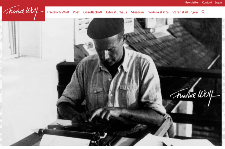 Screenshot der Startseite der neuen Website der FWG