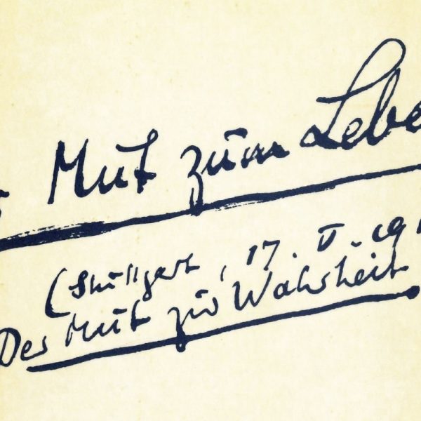 Titelbild zu Friedrich Wolfs Vortrag "Der Mut zum Leben" am 17. Mai 1946 in Stuttgart mit dem Zusatz Mut zur Wahrheit