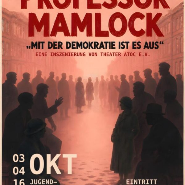 Das Plakat des Theaters