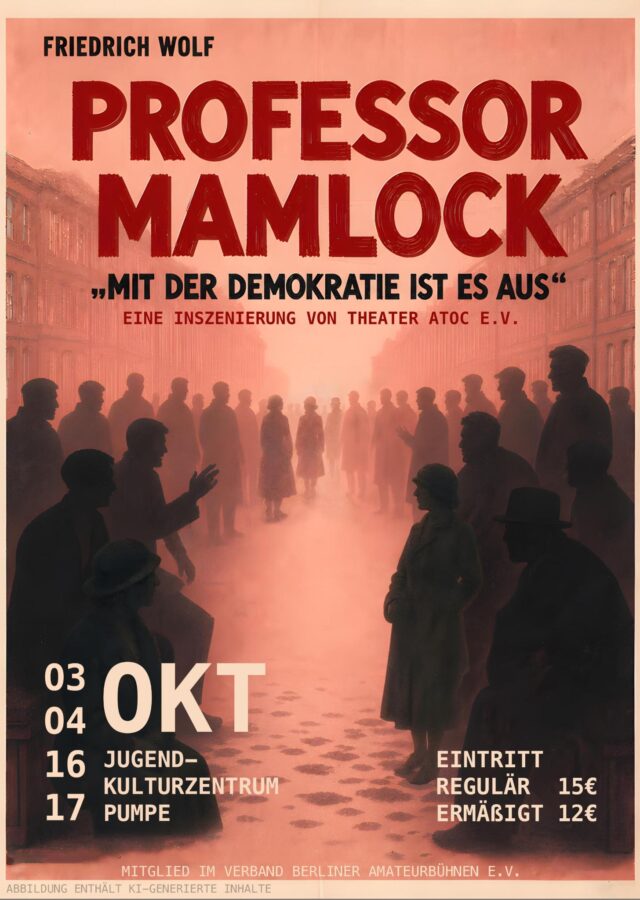 Das Plakat des Theaters